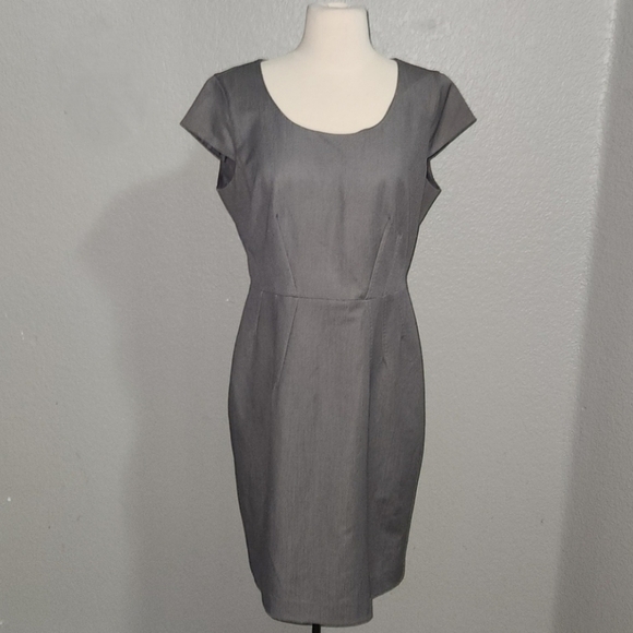 Calvin Klein Gray Dress Classic Look Size 10 Vintage - Picture 1 of 4